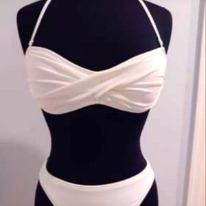 Pure White Bandeau Bikini Top